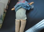 antique compo doll blue body